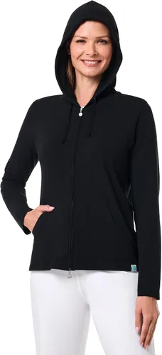 Vista 6 de Sudadera con capucha para la costa, de Coolibar, para mujer, UPF 50+, protege del sol