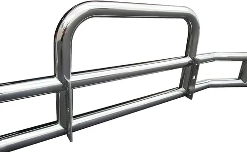Vista 8 de Par de esquinas de parachoques + protector de ciervo de acero inoxidable + rejilla para Kenworth T680
