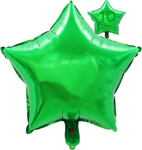 Vista 35 de Globos de estrella beige de 18 pulgadas, 10 globos de Mylar de forma estrella beige con revestimiento metálico de helio para decoraciones de fiesta