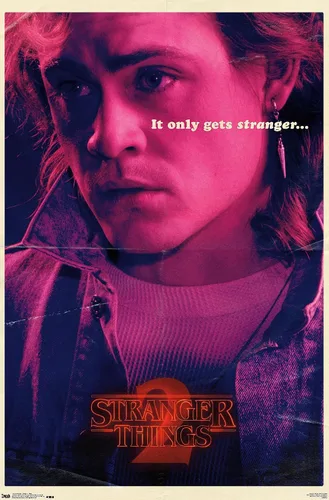 Vista 8 de Trends International Netflix Stranger Things: Season 2 - Póster de Billy Wall, 14.725 x 22.375 pulgadas, versión enmarcada de madera de granero