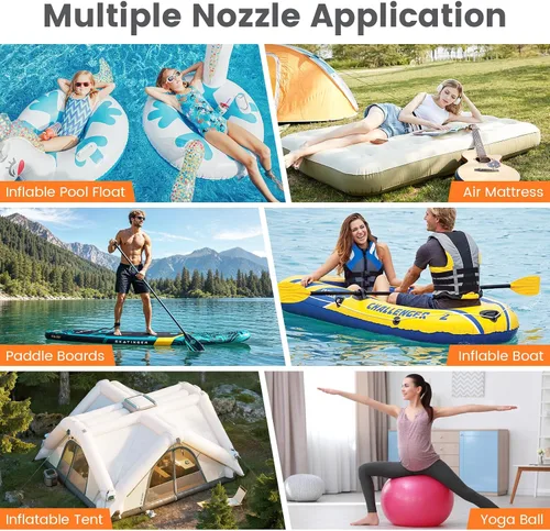 Vista 14 de Portable Rechargeable Electric SUP Paddle Board Pump, Intelligent Dual Stage Inflation&Deflation, Up to 20PSI and Auto-Off for Stand UP Paddle