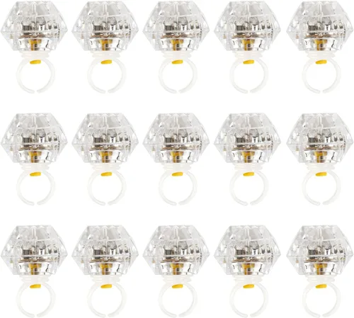 Vista 10 de Anillos de luz LED intermitentes, coloridos anillos parpadeantes para cumpleaños, despedida de soltera, despedida de soltera, regalos de fiesta