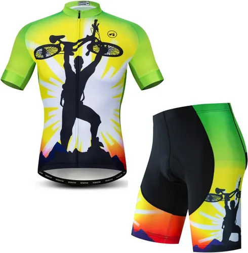 Vista 41 de Camisetas de ciclismo para hombre, camiseta de ciclismo de montaña, manga corta, transpirable, camisetas de ciclismo de secado rápido