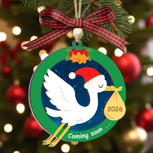 Vista 12 de Adornos de Navidad Familiares 2025, Nuestro Primer Adorno de Navidad como Familia de 3, Adorno de Árbol de Navidad, Adornos de Primer Navidad