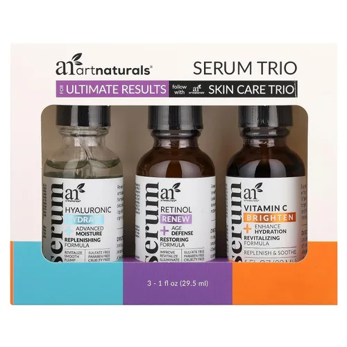 Vista 2 de artnaturals Set antienvejecimiento con vitamina C retinol y ácido hialurónico - (3 x 1 fl oz / 1.0 fl oz) suero para eliminar arrugas y círculos