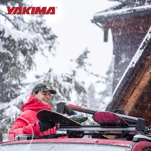 Vista 5 de YAKIMA, FreshTrack - Soporte de esquí y snowboard, se adapta a la mayoría de portaequipajes