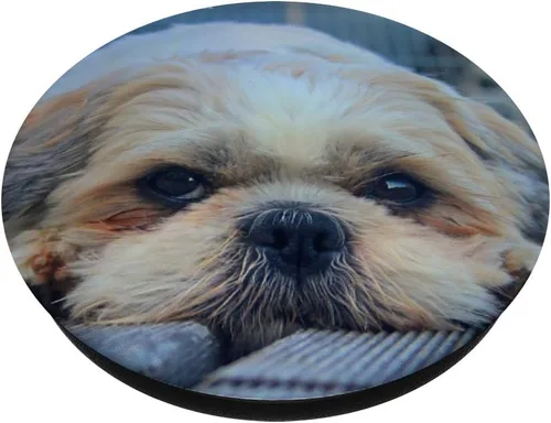 Vista 2 de Sad Eyes Shih Tzu Pet Dog - PopSockets Grip and Stand for Phones and Tablets