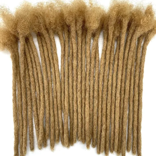 Vista 37 de Extensiones de Cabello Humano Loc Extensiones de Cabello Humano 4 Pulgadas 10 Hebras 0.08 Pulgadas de Ancho Hechas a Mano Extensiones de Rastas 0.1