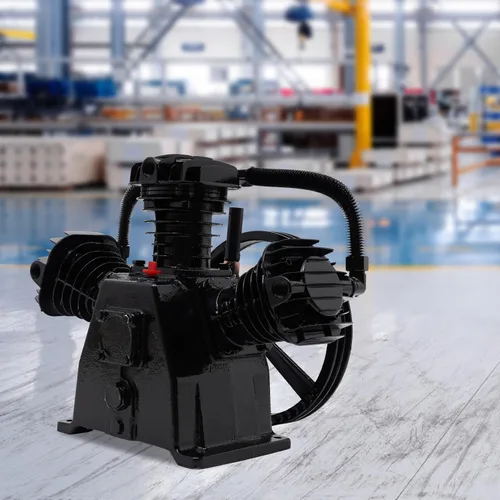 Vista 3 de Bomba de compresor de aire de servicio pesado 4-5HP, bomba de compresor de hierro fundido de 3 cilindros 10-12 CFM con filtros de aire triples