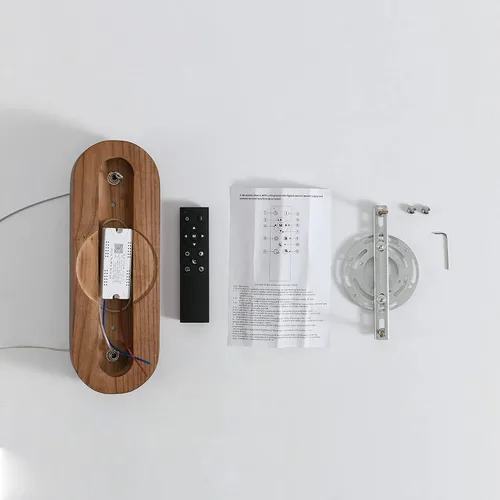 Vista 8 de YISDESIGN Lámpara colgante lineal de madera Lámpara colgante minimalista Lámpara lineal de madera Iluminación de isla de cocina de 40 W regulable