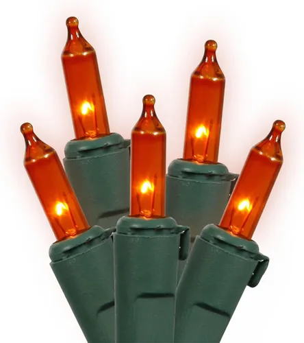 Vista 5 de Vickerman 100 mini luz azul en cable verde, 33' cadena de luz de Navidad