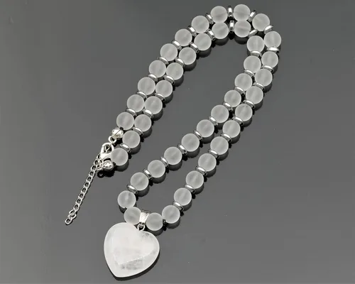 Vista 44 de Colgante de corazón de aventurina natural, Collar de cuentas de aventurina genuina, Collar de piedra verde, Collar de piedras preciosas, Cuentas