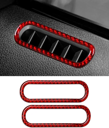 Vista 6 de Ajuste negro de la cubierta de la etiqueta engomada auto del aire acondicionado de la puerta del coche