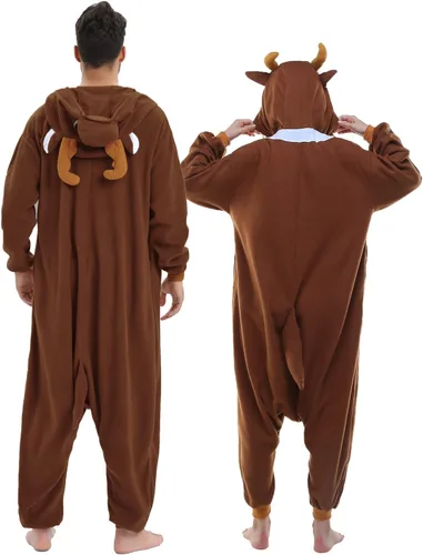 Vista 5 de NEWCOSPLAY Unisex Adult Onesie Pajamas Animal One Piece Costume Cosplay Sleepwear