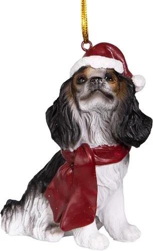 Vista 26 de Design Toscano - Figura de perro para decoración navideña.