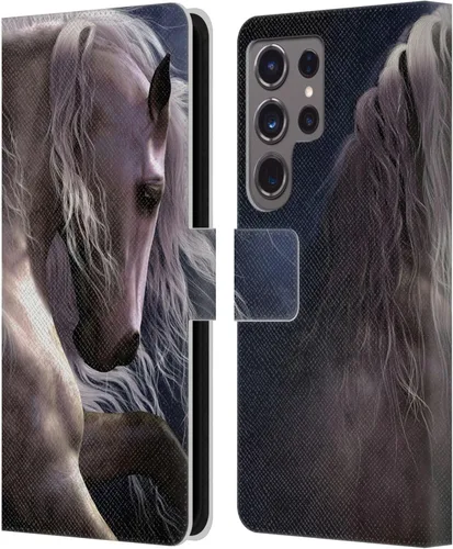 Vista 163 de Head Case Designs Officially Licensed Laurie Prindle A Morgan Christmas Western Stallion Leather Wallet Case Compatible with Samsung Galaxy A07 4G