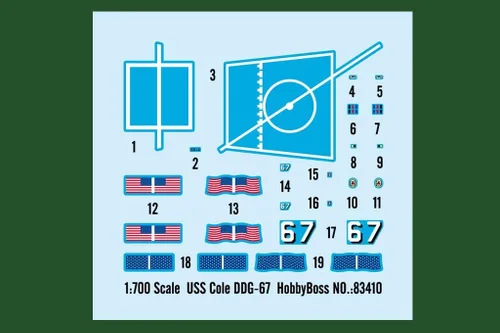 Vista 3 de Hobby Boss USS Cole DDG-67 Kit de construcción de modelo de barco