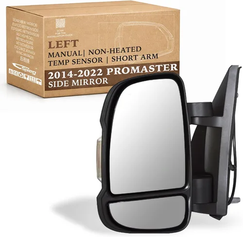 Vista 12 de Spieg 2014-2019 Ram Promaster 1500 2500 3500 Espejo Lateral del Conductor Reemplazo Conjunto de Espejo Retrovisor Lateral Izquierdo Plegable