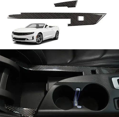 Vista 8 de Calcomanía de fibra de carbono para perilla de ventilación de aire acondicionado, cubierta interior para Chevrolet Camaro 2016 2017 2018 2019 2020