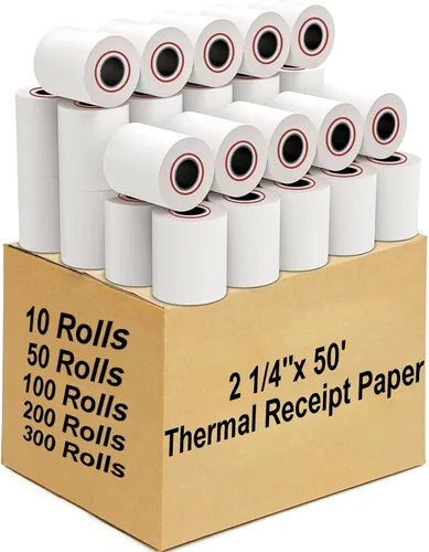 Vista 9 de Coopaty Papel térmico de 2 1/4" x 85', papel térmico para caja registradora POS (10 rollos)