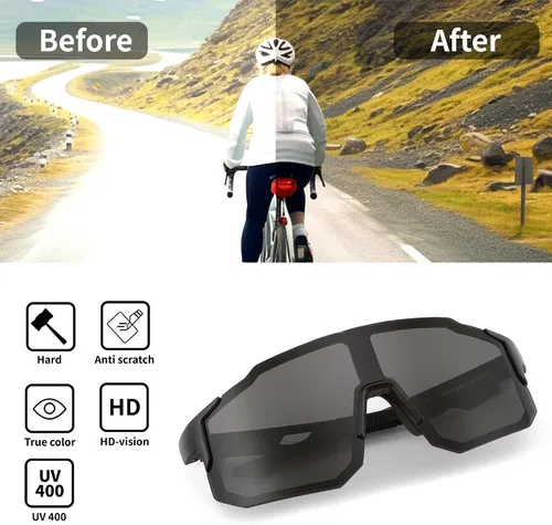 Vista 4 de FEISEDY Gafas de sol deportivas para hombres, mujeres y adolescentes - Béisbol, ciclismo, ciclismo UV400 protección B2388