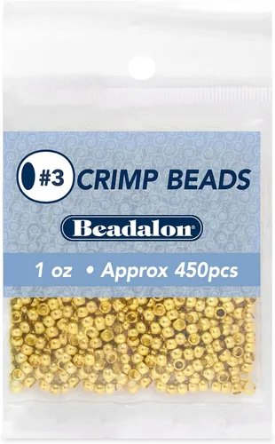 Vista 17 de Beadalon Cuentas de engarzar, tamaño #1, color dorado, 1 oz, aprox. 1,400 piezas