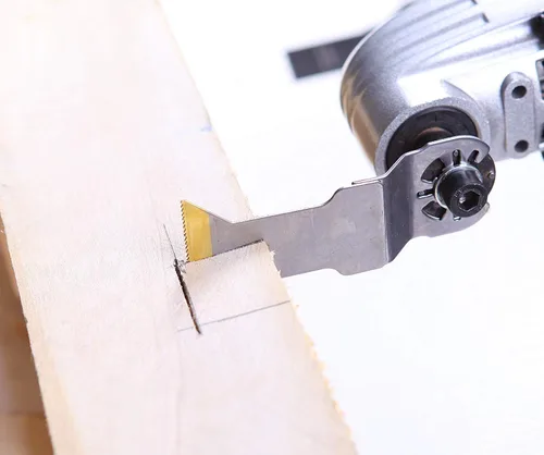Vista 5 de EZARC 6 cuchillas oscilantes de titanio multiherramienta de corte largo y estándar, corte rápido para madera, metal y material duro