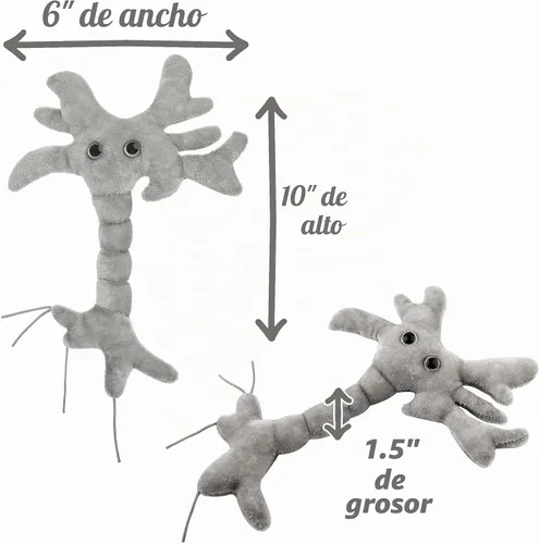 Vista 4 de Giant Microbes peluche célula cerebral (neurona)