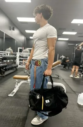 Vista 7 de SKYSPER Bolsa de gimnasio para hombres y mujeres Bolsa deportiva de 40 L con compartimento para zapatos, bolsillo húmedo para fitness