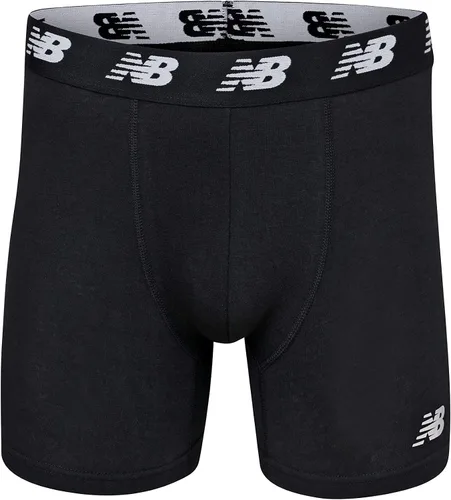 Vista 2 de New Balance Calzoncillos tipo bóxer de algodón sin bragueta de 5 pulgadas para hombre, paquete múltiple