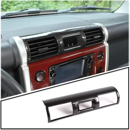 Vista 8 de Cubierta decorativa de marco de salida de aire con control central de acrilonitrilo butadieno estireno para Toyota FJ Cruiser 2007-2021