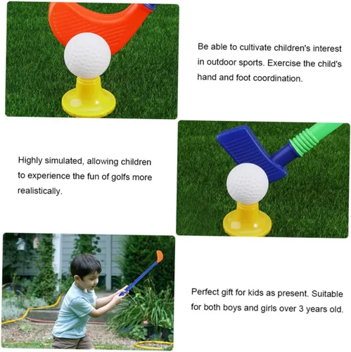 Vista 8 de Juego de juguetes para niños y juguetes para jugar en interiores, divertidos juguetes de golf de plástico para edades de 3 a 8 años, incluye pelotas