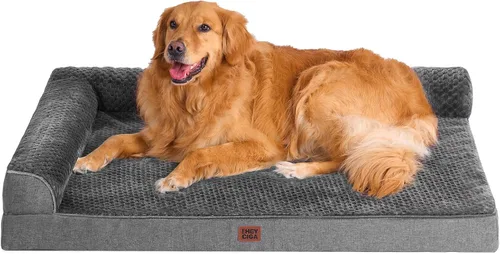 Vista 47 de EHEYCIGA - Cama ortopédica para perros de tamaño mediano, cama de espuma viscoelástica para perros, color beige Small Dog Sofa with Washable