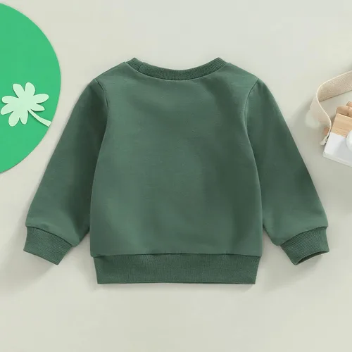 Vista 13 de Traje de San Valentín para bebé, niña, niño, traje de San Valentín, sudadera de manga larga con estampado de corazón