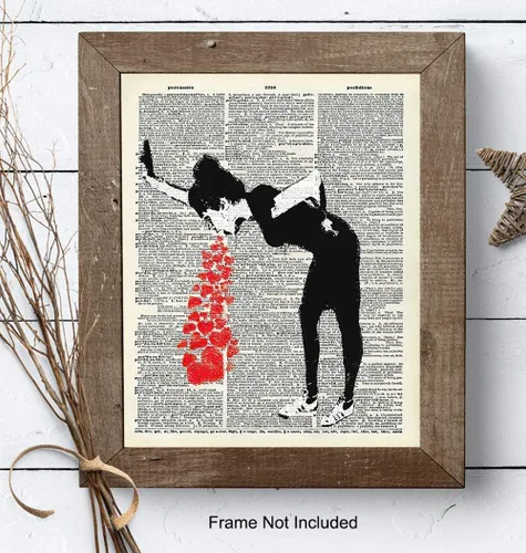 Vista 7 de Banksy Graffiti Dictionary Art - Impresión fotográfica de 8 x 10 pulgadas, regalo único y genial para fanáticos de los murales urbanos, habitación