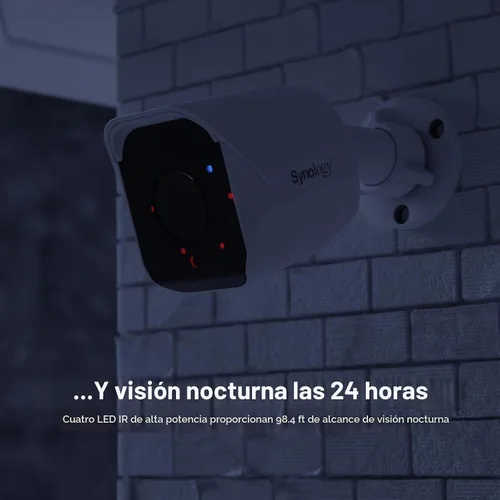 Vista 3 de Synology Cámara IP de bala AI BC500-5MP, visión nocturna, IP67
