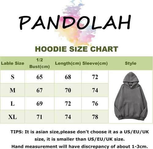 Vista 3 de Pandolah Sudadera con capucha para mujer, color liso, de gran tamaño, casual, térmica, con bolsillo frontal, unisex