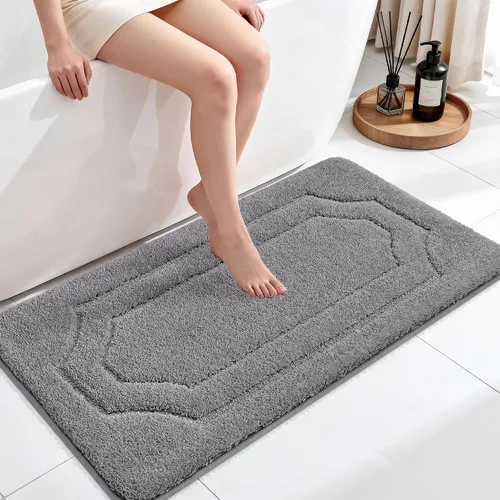 Vista 16 de BEQHAUSE Alfombra de Baño-Antideslizante-Tapete de Baño-Suave y Absorbente-Tapete de Ducha-Tapetes de Baño de Poliéster para Baño Lavables a Máquina