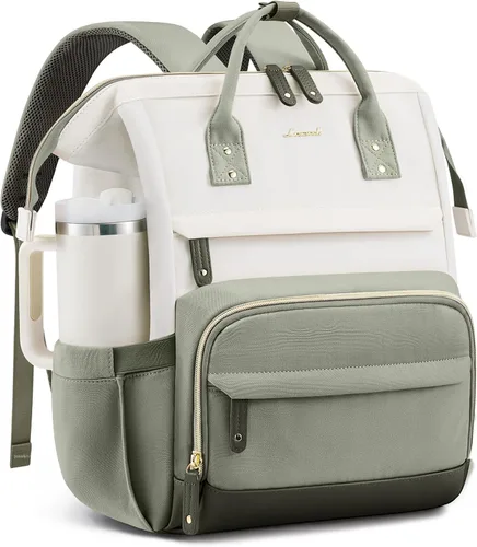 Vista 18 de LOVEVOOK Mochila para laptop para mujer, mochila de trabajo de 15.6 pulgadas con gran capacidad, bolsa de enfermera impermeable, mochila
