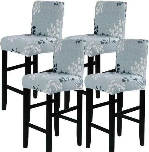Vista 41 de SearchI Juego de 2 fundas para taburetes de bar, fundas de asiento de taburete elásticas y lavables, fundas para sillas de altura de mostrador
