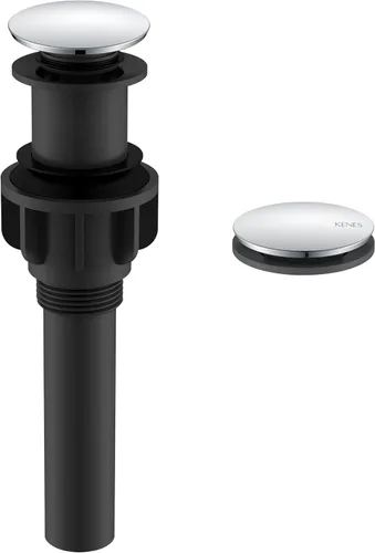 Vista 16 de KENES Conjunto de tapón de drenaje para lavabo de baño con varilla de elevación, drenaje de lavabo de níquel cepillado con desbordamiento, conjunto
