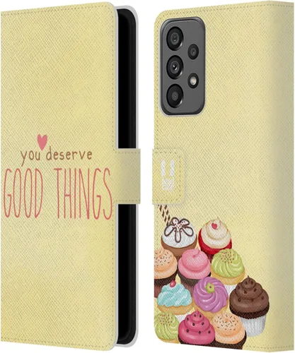 Vista 311 de Head Case Designs Assortment Cupcakes Happiness Leather Wallet Case Compatible with Samsung Galaxy A07 4G Surtido
