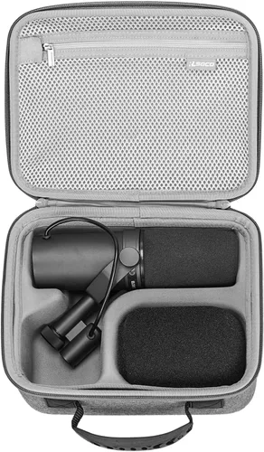 Vista 8 de RLSOCO Funda para micrófono dinámico vocal Shure SM7B/micrófono USB para podcast Shure MV7 Negro