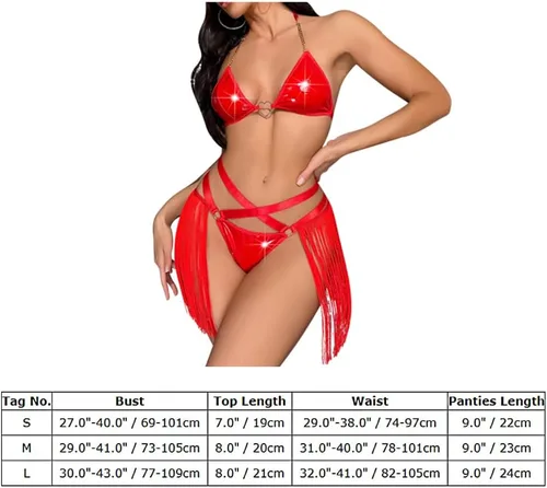 Vista 7 de IMEKIS Conjunto de camiseta brillante con parte inferior para mujer, festivales de música, disfraz de Halloween, cosplay, ropa sexy de baile y club