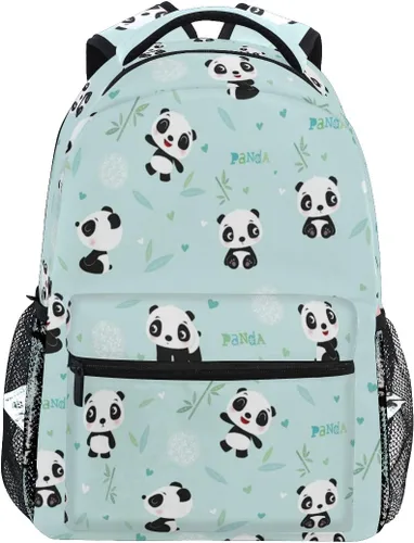 Vista 22 de ATTX Linda mochila con diseño de panda para niños y niñas, Panda-h, Ciclismo