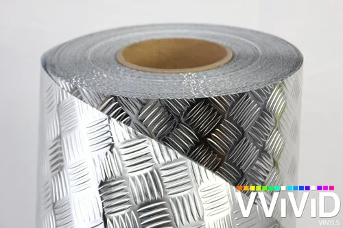 Vista 7 de VViViD Placa de diamante industrial con acabado cromado metálico, lámina inferior de vinilo, rollo adhesivo para estantes, paredes y pisos