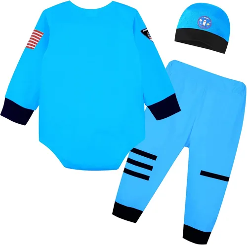 Vista 2 de Disfraz de astronauta para bebé recién nacido, uniforme de policía, traje de pirata, disfraz de príncipe médico