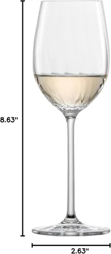 Vista 11 de Zwiesel Glas Tritan Prizma Collection Riesling Copa de vino blanco, 10 onzas, juego de 6