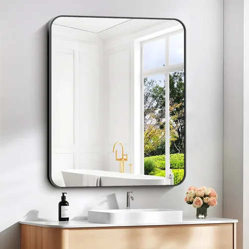 Vista 30 de DESBING 16"x20" Bathroom Mirror for Over Sink, Black Framed Wall Mirror Negro