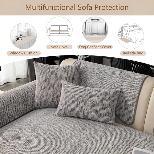 Vista 4 de MEETSKY Funda de sofá lavable para perros, funda antideslizante para sofá de 2 plazas, apta para mascotas, funda protectora de muebles, alfombrilla
